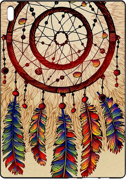 Accessories Lenovo P10 10.1 Inç Dreamcatcher Silikon Baskılı Arka Kapak