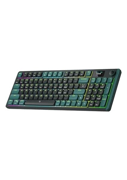 S99 Misty Forest Kablosuz Gaming Klavye - Red Switch, 4000MAH Batarya, 3 Modlu Bağlantı (Kablolu, 2.4g, Bluetooth), Tft Ekran, Rgb, Pbt Tuş, Ingilizce Q modelleri