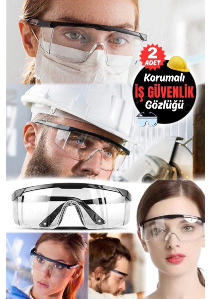 2'li Uv ve Sıçrama Önleyici Gözlükler, Ergonomik ve Rahat Kullanım fiyatları