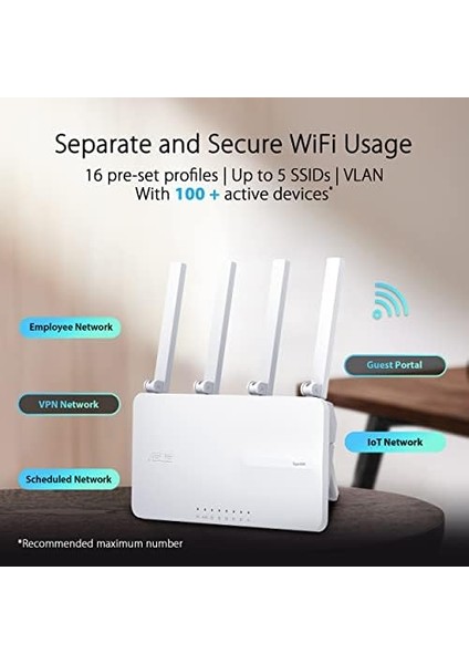 Expertwifi EBR63 Dual Band-Aimesh-Aiprotectionpro-Sdn-Vlan-Vpn-Guest Portal-Wall Mouth-Router fiyatları