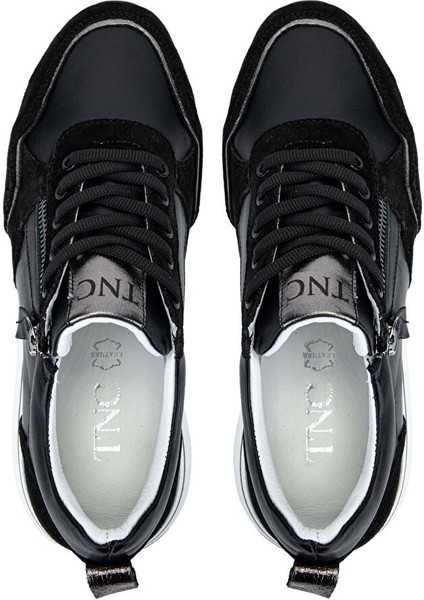 Kadın Hakiki Deri Siyah Sneakers & Spor Ayakkabı indirimleri