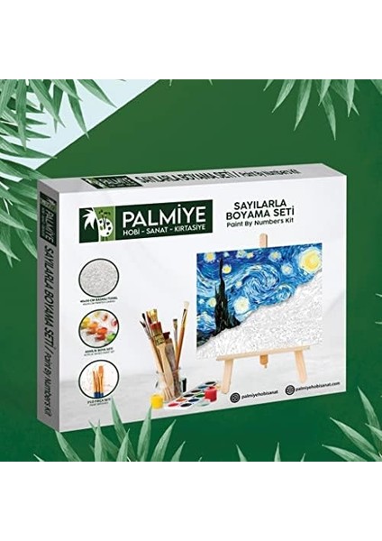Hobi Sanat Sayılarla Boyama Tuval Seti Fırça Boya Dahil (Çıtalı) 40X50 cm - Kırmızı Kapı modelleri