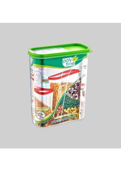 Ekru 4'lü Erzak Saklama Kabı Seti, Dayanıklı ve Şık Mutfak Düzenleyici Seçeneği