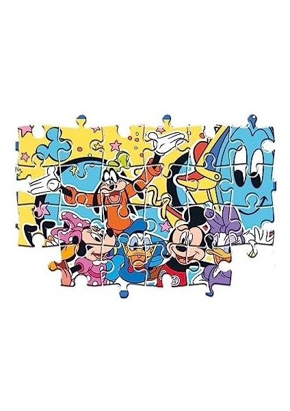 24791 Supercolor Mickey-2 20 Parça Yapboz, 3 Yaşından Büyük Çocuklar Için, Italya'da Üretilmiştir, Çok Renkli, Orta Boy modelleri