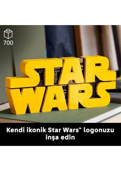 Star Wars Parçalarla Yapılan Star Wars Logosu 75407 - Yetişkin Kadınlar ve Erkekler Için Inşa Edilebilen Dekoratif Yaratıcı Model Yapım Seti, Doğum Günü Veya Özel Gün Hediyesi Fikri (700 Parça) fiyatları