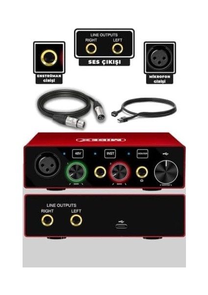 Midex Glx Paket-3 BM800 Mikrofon + Stüdyo Ses Kartı + Stand + Filtre fiyatları
