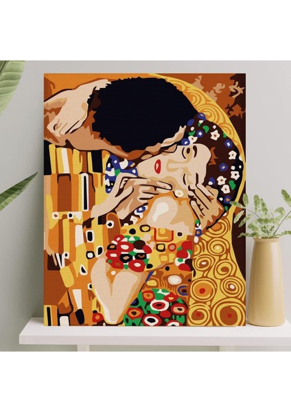 Boyama Tuval Seti Fırça Boya Dahil (Çıtalı) 40X50 cm - Kiss