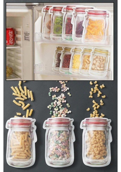 Çok Renkli Orta Boy Kilitli Saklama Poşeti, 3'lü Paket fiyatları