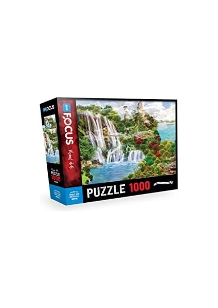 FOCUS-1000 Parça Puzzle - Forest And Waterfall fiyatları