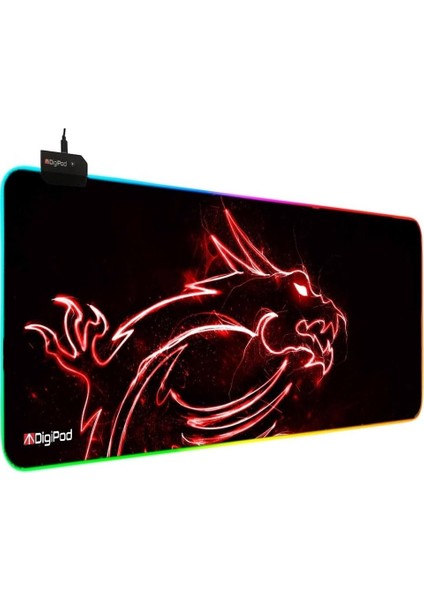 Rgb Gaming Oyuncu Mousepad 70X30 Xl Kaymaz Taban Mouse Pad 4mm Kalınlık