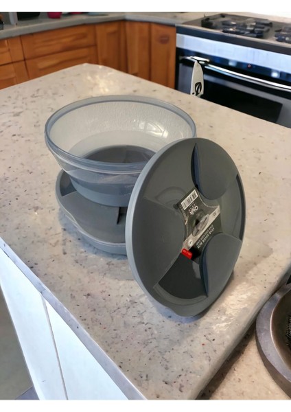 Iki Adet Yuvarlak Saklama Kabı, Antrasit Renk, 1,5 Litrelik Kapasite modelleri