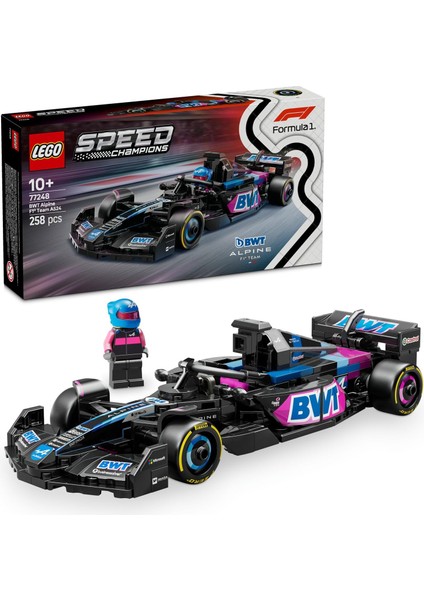Speed Champions Bwt Alpine F1 Team A524 Yarış Arabası 77248 - 10 Yaş ve Üzeri Çocuklar Için Koleksiyonluk Sürücü Minifigürü Içeren Yapım Seti (258 Parça)