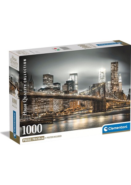39704 Collection-New York SKYLINE-1000 Parçalı Yapboz, Yetişkinler Için, Italya'da Üretilmiştir, Çok Renkli