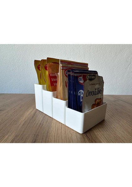 Beyaz Mutfak Hamur Işi Paketleri Organizeri, Pratik ve Şık Saklama Çözümü
