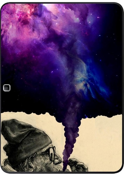 Accessories Samsung Galaxy Tab ile Uyumlu T530 Sigara Içen Adam Baskılı Silikon Kılıf