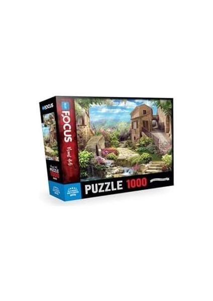 Focus-Old Houses And Flowers 1000 Parça Puzzle fiyatları