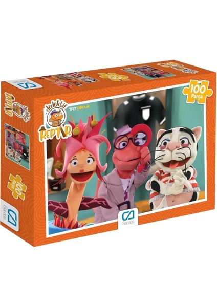 Games Dedektif Reptır Lisanslı 100 Parça 34X24CM Çocuk Puzzle Yapboz Serisi