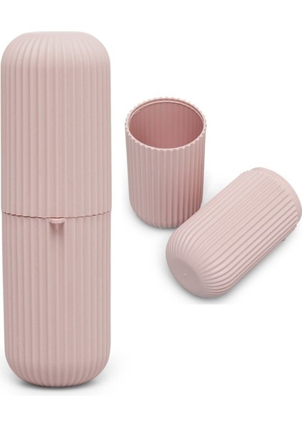Pembe Lova Akıllı Saklama Kabı ve Diş Fırça Tutucu, Şık ve Kullanışlı Tasarım