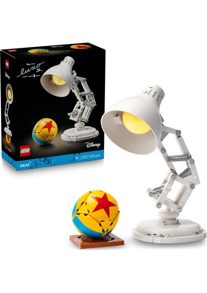 Ideas | Pixar Luxo Jr. 21357 - Hayranı Yetişkinler Için Koleksiyonluk Sergileme Modeli Yapım Seti, Özel Gün Hediye Fikri (613 Parça)