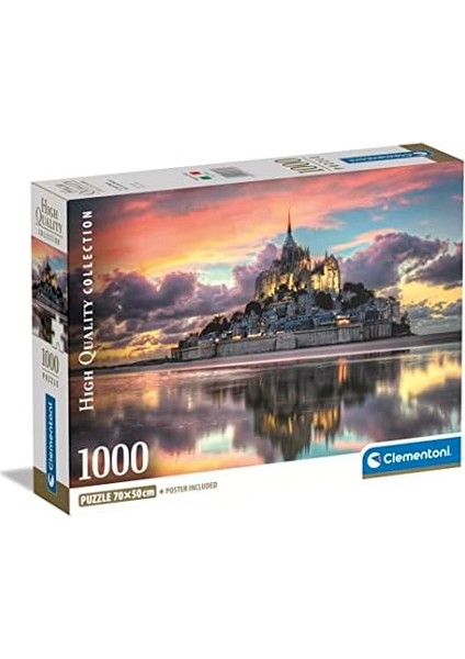 39769 Collection-Le Magnifique Mont SAINT-MICHEL-1000 Parçalı Yapboz Yetişkinler Için, Italya'da Üretilmiştir, Çok Renkli fiyatları