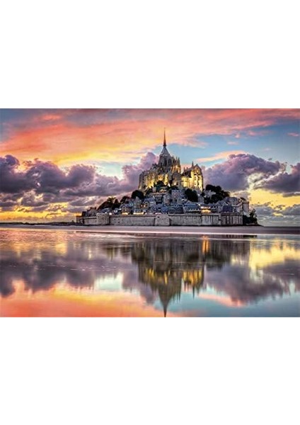 39769 Collection-Le Magnifique Mont SAINT-MICHEL-1000 Parçalı Yapboz Yetişkinler Için, Italya'da Üretilmiştir, Çok Renkli modelleri