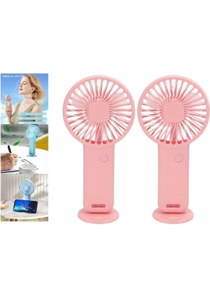 Adet Mini Fan,telefon Tutucu,portatif El Vantilatörü Pembe 9,3X19CM
