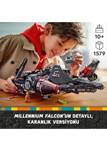 Star Wars Karanlık Falcon 75389 - 10 Yaş ve Üzeri Star Wars Seven Kız ve Erkek Çocukları Için C-3po Dahil 6 Minifigür Içeren Oyuncak Araç Yapım Seti, Çocuk Doğum Günü Hediyesi Fikri (1579 Parça) modelleri