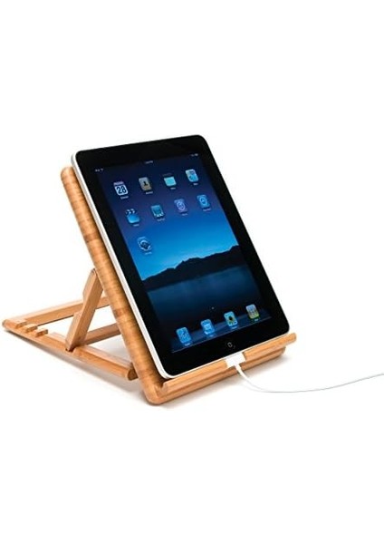 International 1887 Ipad, Samsung, Nexus, Nintendo Switch ve Diğer Tabletler Için Bambu Ahşap Genişletilebilir Stand