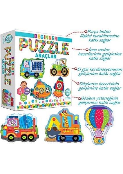 Toys Beginner Puzzle Araçlar modelleri