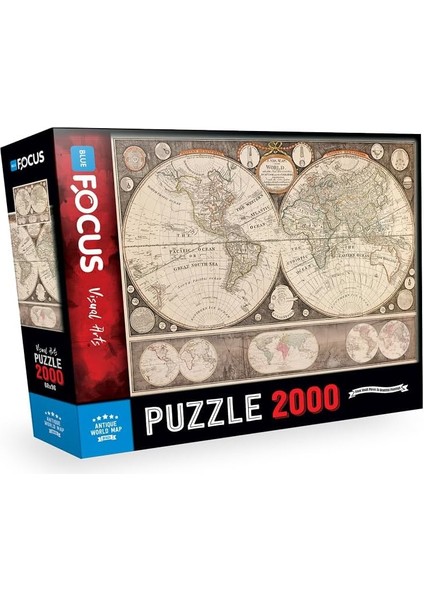 Focus 2000 Parça - Antıque World Map (Antik Dünya Haritası)