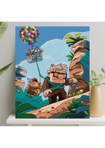 Hobi Sanat Sayılarla Boyama Tuval Seti Fırça Boya Dahil (Çıtalı) 40X50 cm - Up