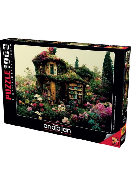 Puzzle - Çiçekli Kütüphane / 1000 Parça Puzzle, 1152