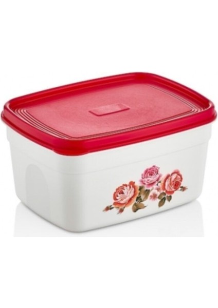 Desenli 2l Saklama Kabı, Gri, Şık ve Pratik Mutfak Gereci