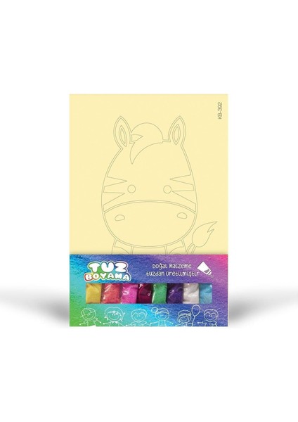 Zebra Tuz Boyama Oyunu, Eğitici Aktivite, Kum Boyama Oyunu
