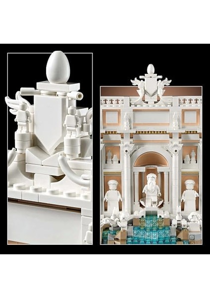 Architecture Trevi Çeşmesi 21062 - Yetişkin Kadın ve Erkekler Için Palazzo Poli ile Okeonos, Sağlık ve Bereket Heykel Minifigürleri Içeren Koleksiyonluk Seyahat Hatırası Yapım Seti (1880 Parça) modelleri