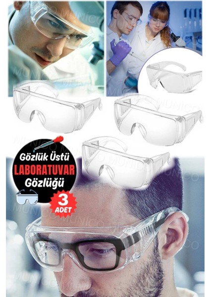 Renkli Koruyucu Gözlük Seti, Iş, Spor ve Açık Alan Koruma Için Şeffaf Tasarım