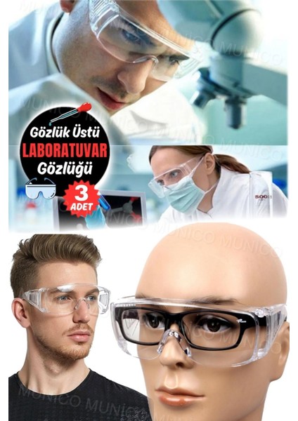 Renkli Koruyucu Gözlük Seti, Iş, Spor ve Açık Alan Koruma Için Şeffaf Tasarım