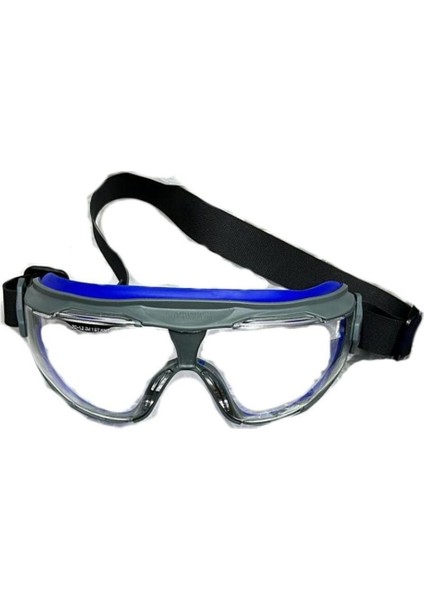 Mavi Güvenlik Gözlüğü Laboratuvar ve Medikal Yüksek Konforlu Kayışlı