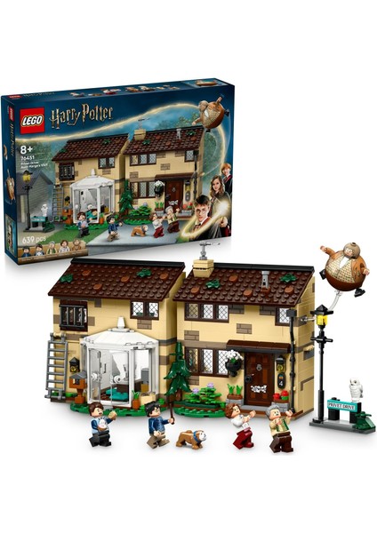 Harry Potter Privet Drive: Marge Hala Nın Ziyareti 76451-8 Yaş ve Üzeri Çocuklar Için Sergilenebilir Koleksiyonluk Yaratıcı Oyuncak Yapım Seti, Doğum Günü Hediyesi (639 Parça)