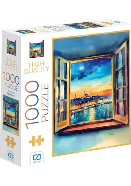 Games Pencere 1000 Parça 2,2mm Kalınlık 48X68CM Profesyonel Hobi Puzzle Yapboz Serisi