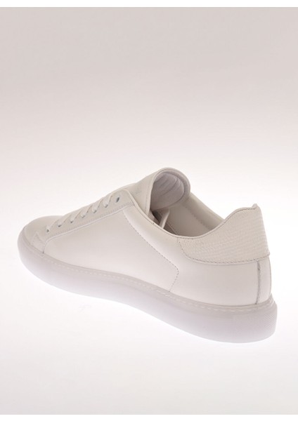 Beyaz Kadın Deri Sneaker 22406 A indirimleri