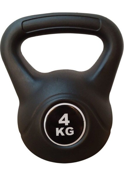 4 kg Plastik Kettlebell Siyah, Sağlıklı ve Pratik Fitness Aleti