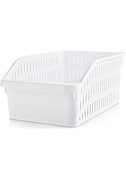 Geniş Beyaz Düzenleyici Organizer Sepet, Şık ve Pratik Saklama Çözümü