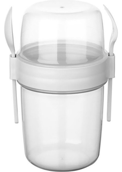 Renkli 2 Bölmeli Saklama Kabı, Taşınabilir Yoğurt ve Yulaf Kapaklı 650 ml indirimleri