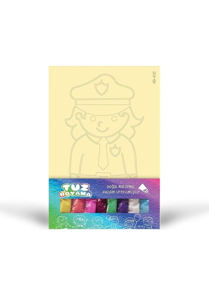Polis Tuz Boyama Oyunu, Eğitici Aktivite, Kum Boyama OYUNU,KB-406