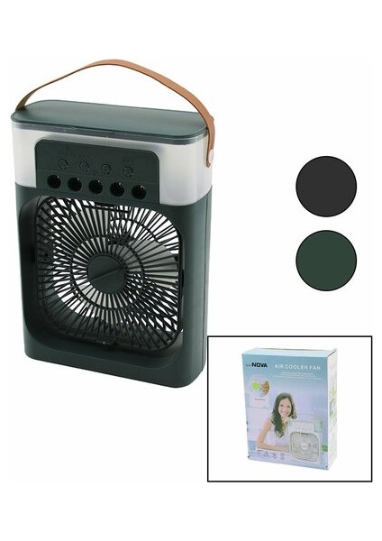 Cooler Fan (Hava Nemlendirme & Fan & Gece Lambası) (Masa Üstü) Ultrasonik Vantilatör (360°)(USB Şarj) (3kdm Hız)*30