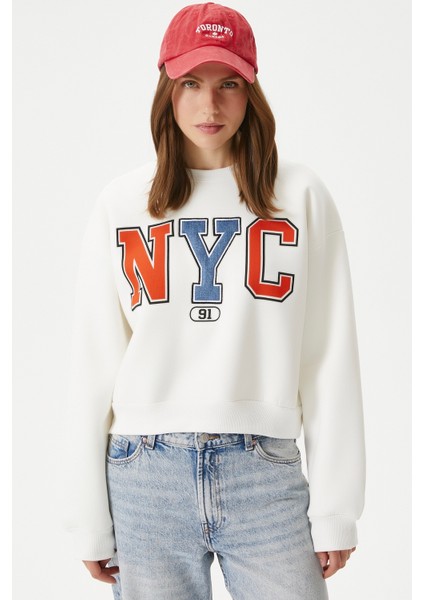 Kadın Cool Ekru Turuncu Şardonlu Sweatshirt fiyatları