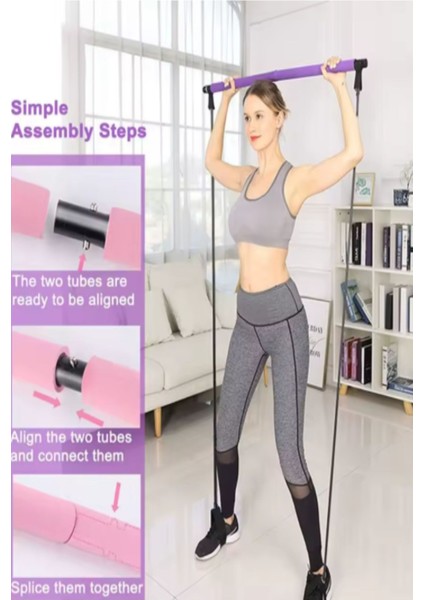 Mor Pilates Çubuğu ile Evde Spor ve Egzersiz Keyfi fiyatları