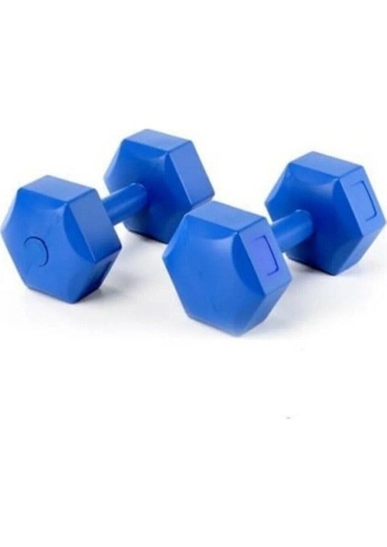 Mavi 1 kg Dambıl Seti, Çiftli Hafif ve Dayanıklı Spor Ekipmanı