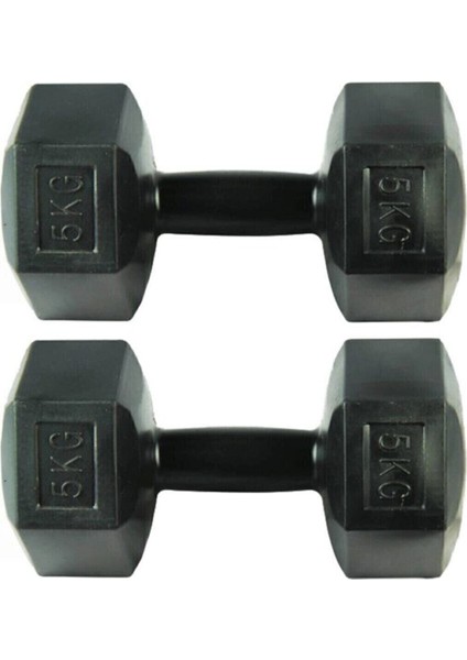 Siyah 5 kg ve 10 kg Dambıl Seti, Ev ve Spor Için Hafif ve Kullanışlı Ağırlık Seti